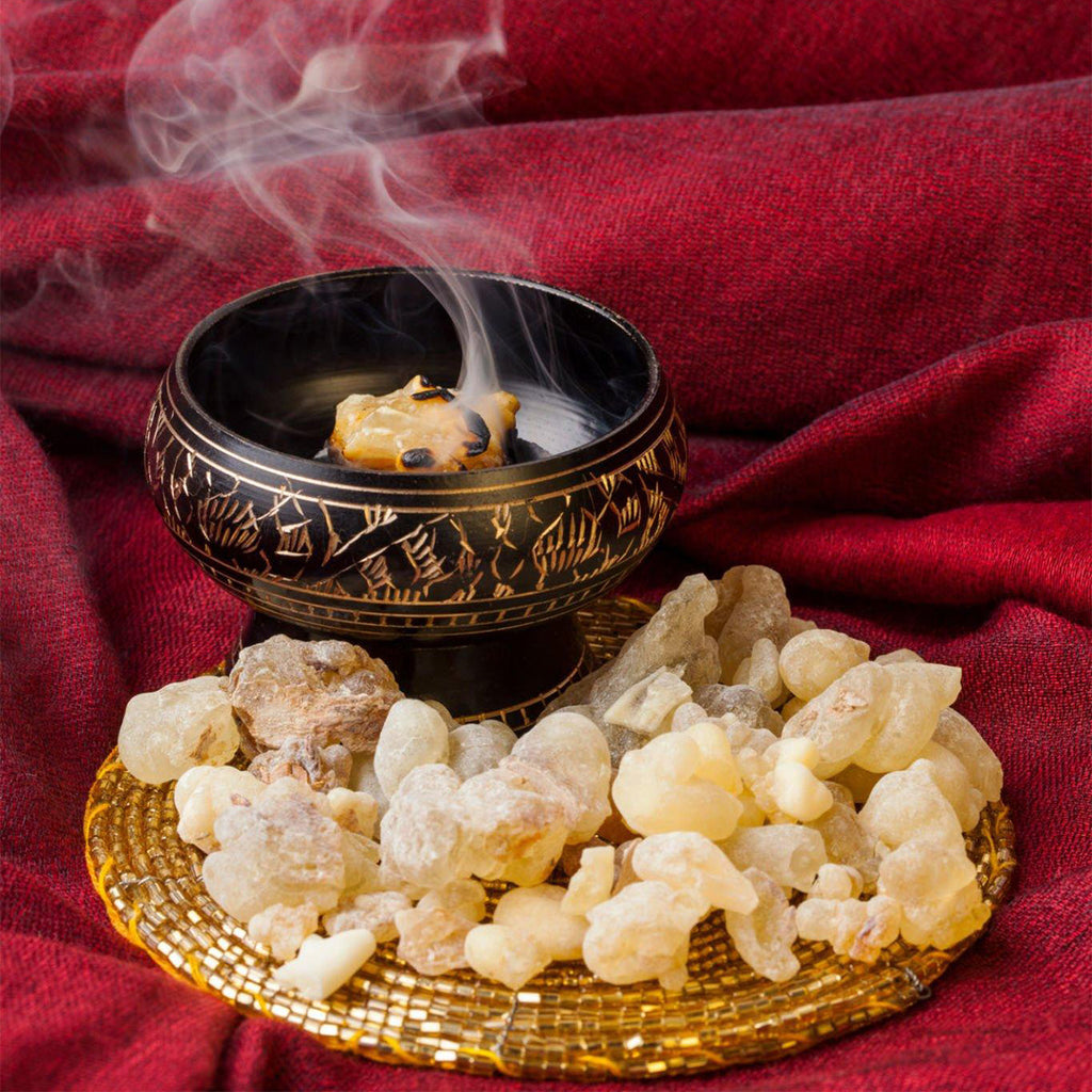 frankincense resins burning smell smoke